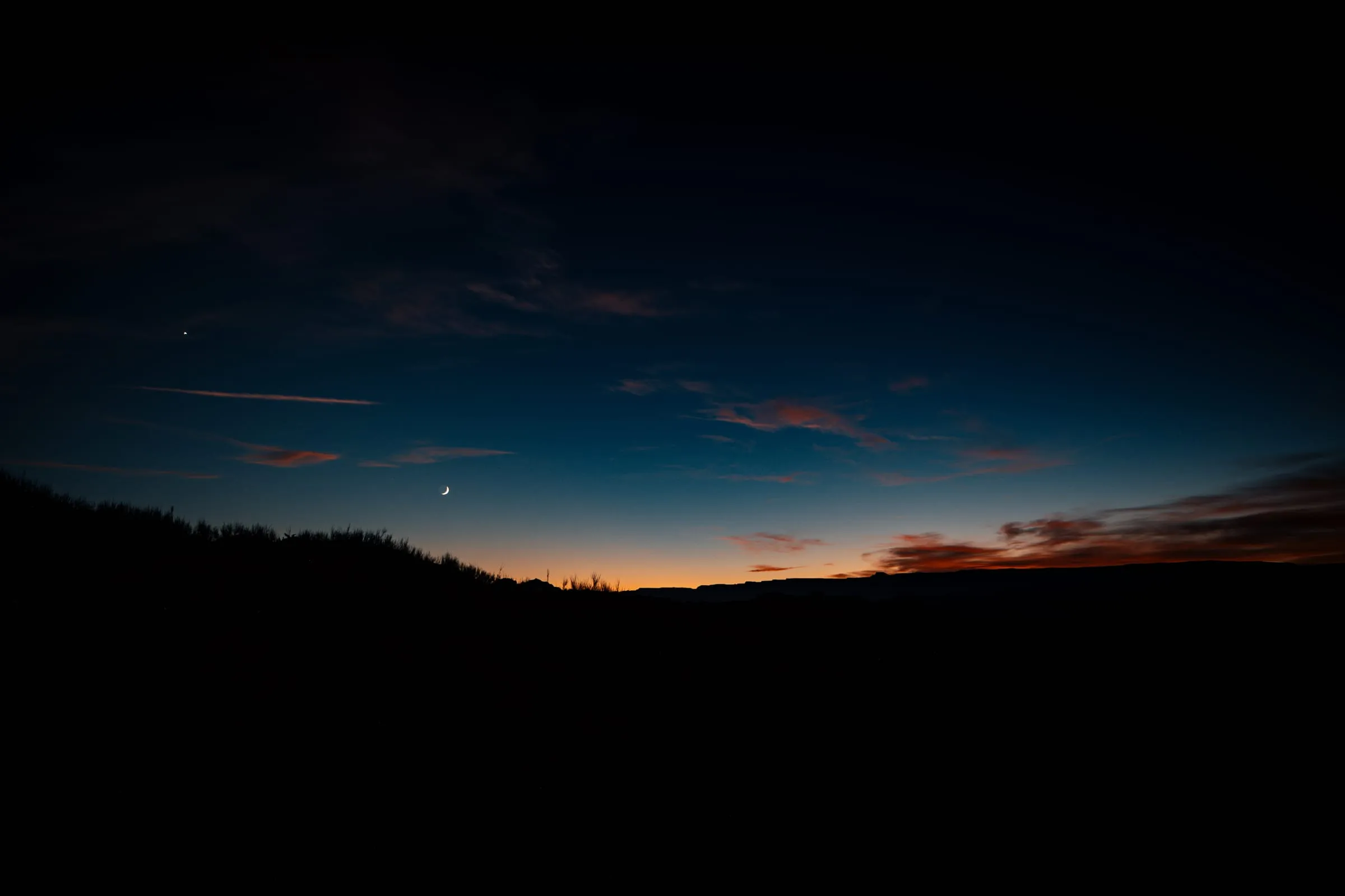 Last light on the desert floor